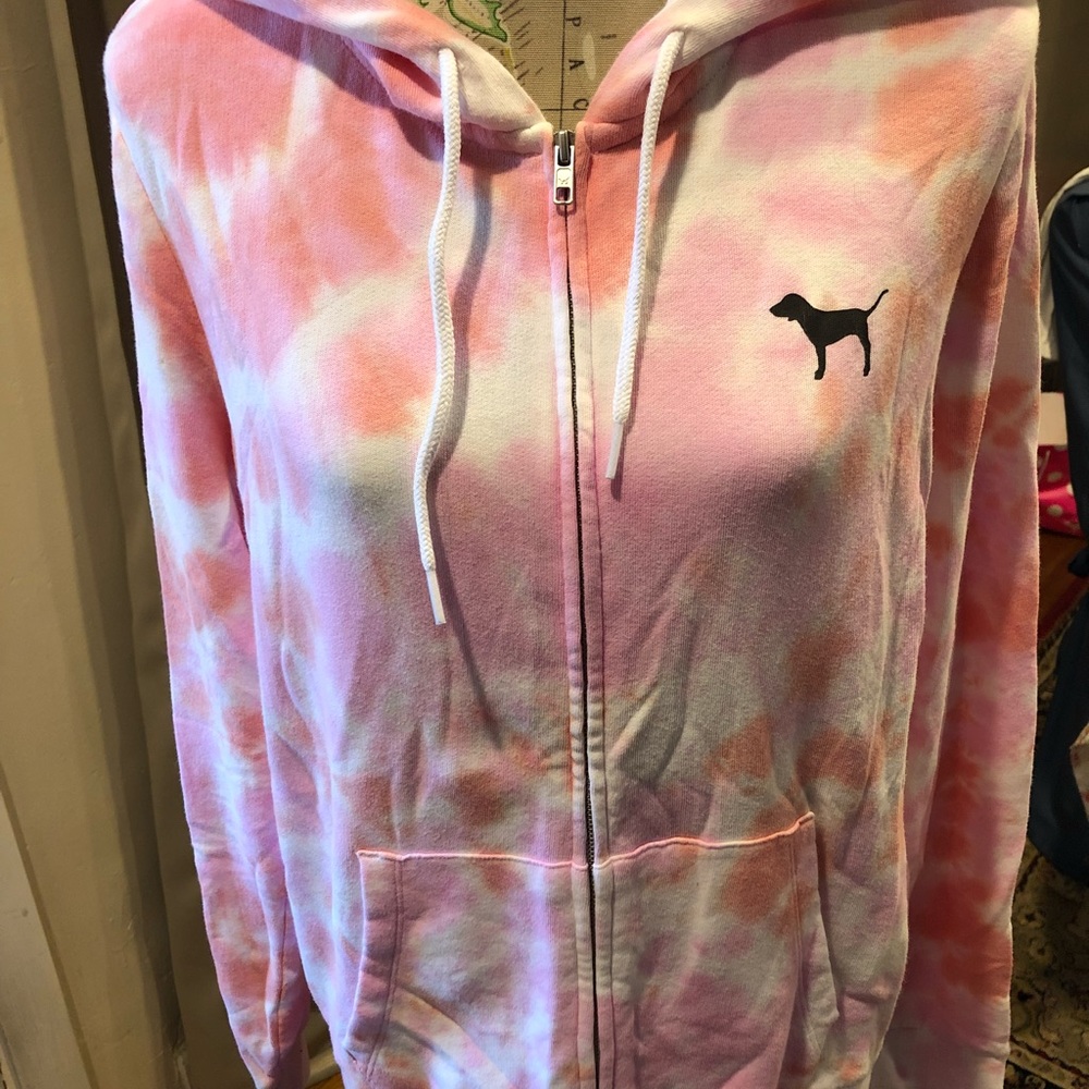 🎉LAST ONE🎉🎉🎉BNWT PinkVS Full Zip Tie Dye Hoody - Picture 4 of 5